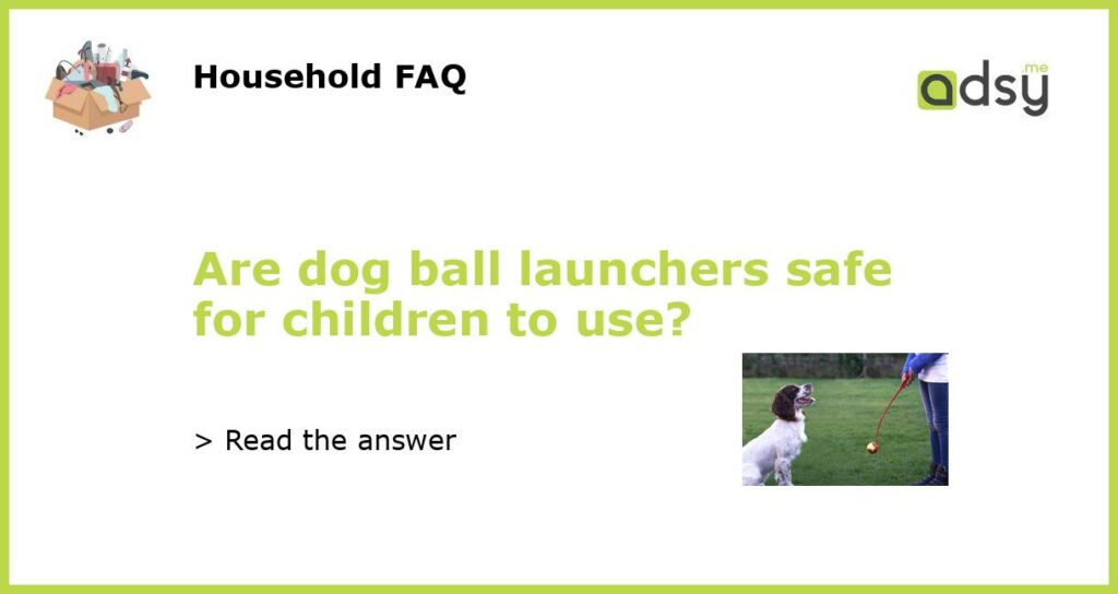 Are dog ball launchers safe for children to use featured