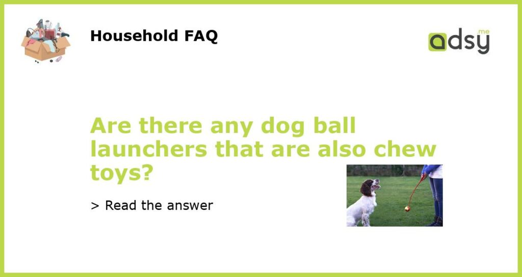 Are there any dog ball launchers that are also chew toys?