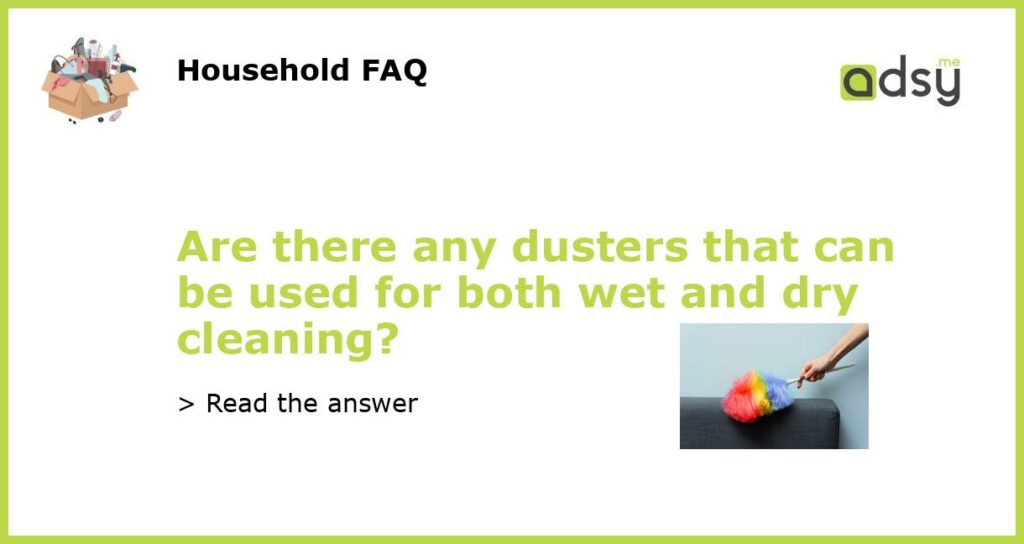 Are there any dusters that can be used for both wet and dry cleaning featured