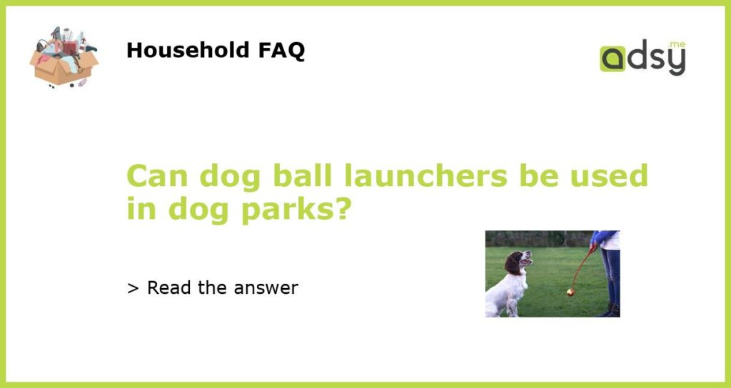 Can dog ball launchers be used in dog parks featured