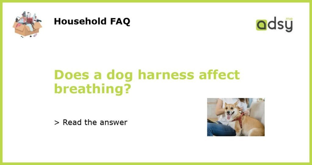 Does a dog harness affect breathing featured