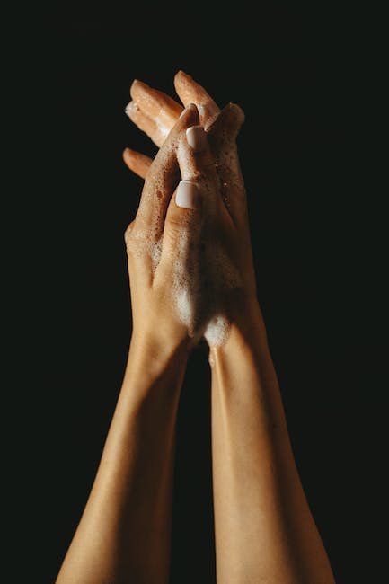 Hand washing with soap