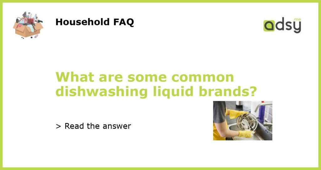 What are some common dishwashing liquid brands?