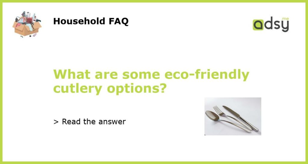 What are some eco friendly cutlery options featured