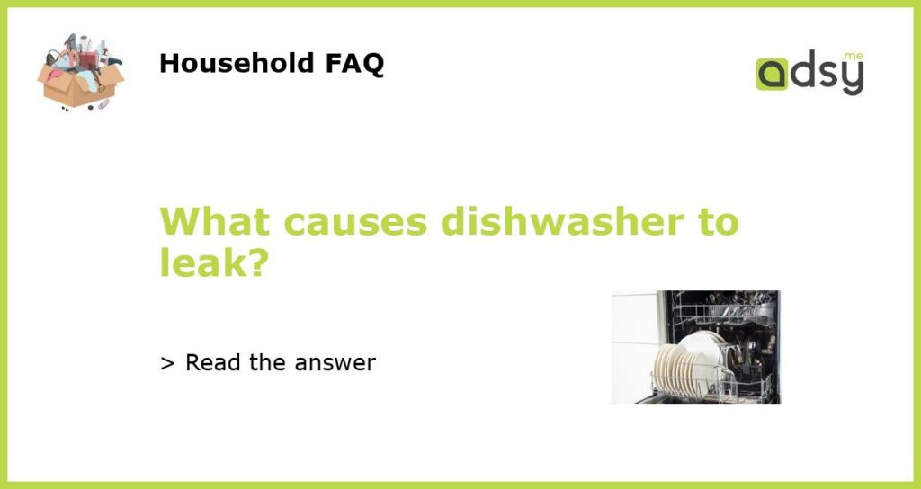 What causes dishwasher to leak?