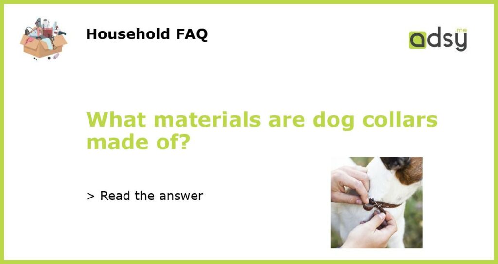 What materials are dog collars made of featured