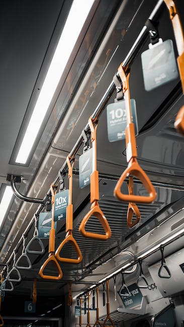 empty train or bus during off-peak hours