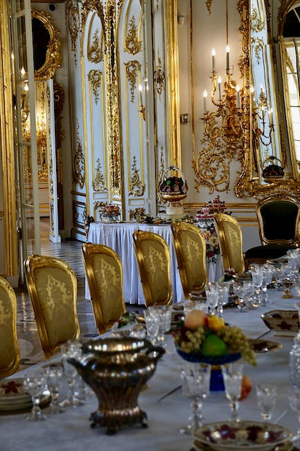 luxury castle or palace dining