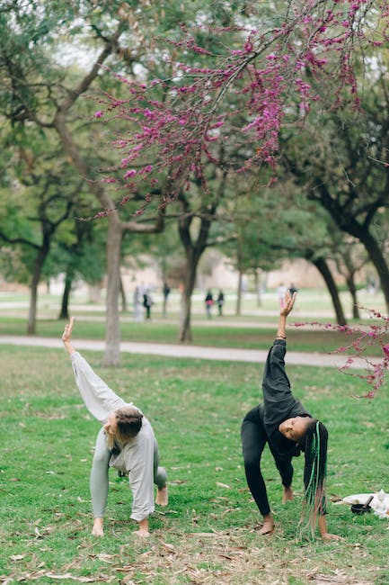 person doing yoga outdoors