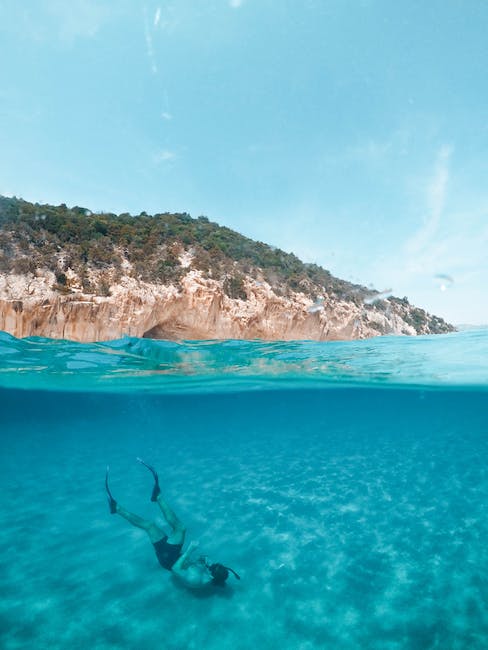 snorkeling on an island