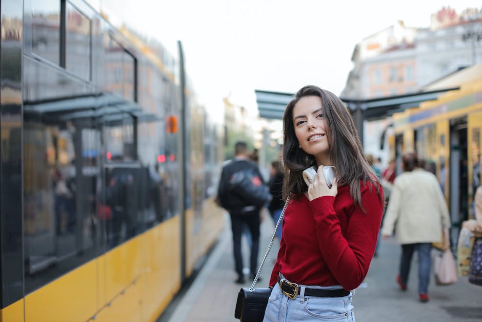 solo traveler with small bag on bus