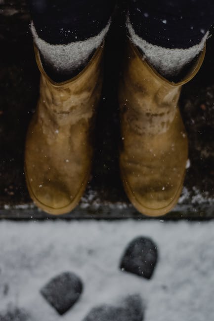 wool socks and waterproof boots