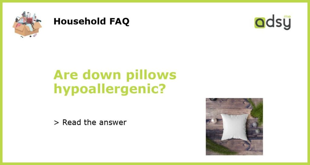 Are down pillows hypoallergenic featured