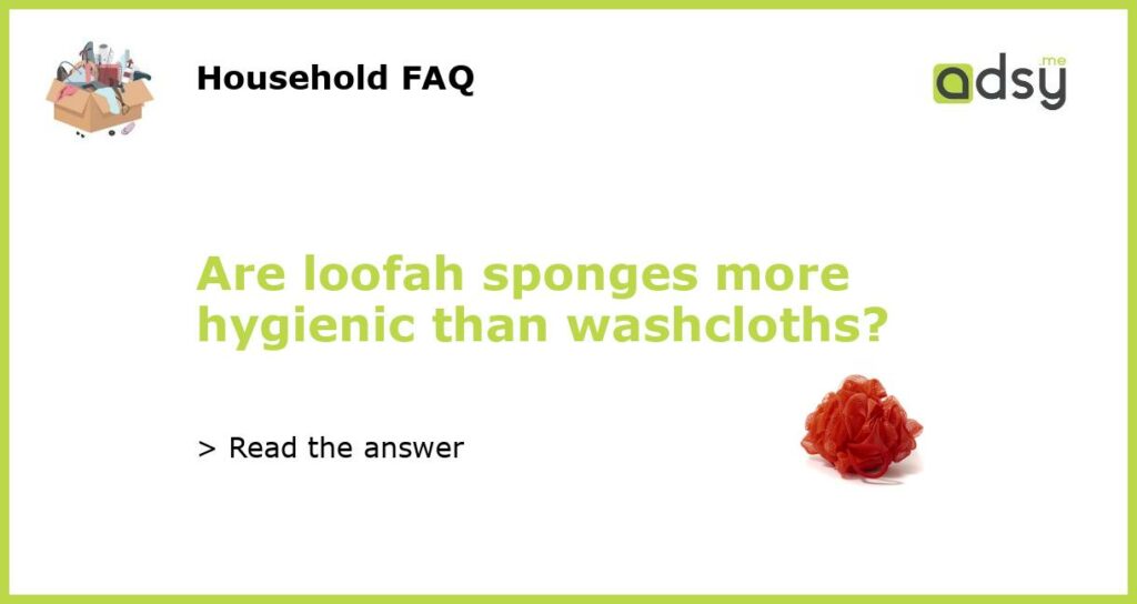 Are loofah sponges more hygienic than washcloths featured