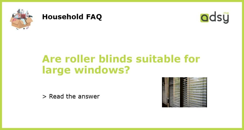 Are roller blinds suitable for large windows featured
