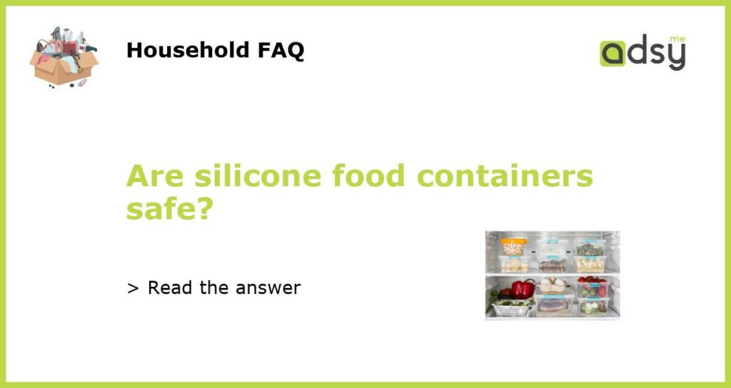 Are silicone food containers safe featured