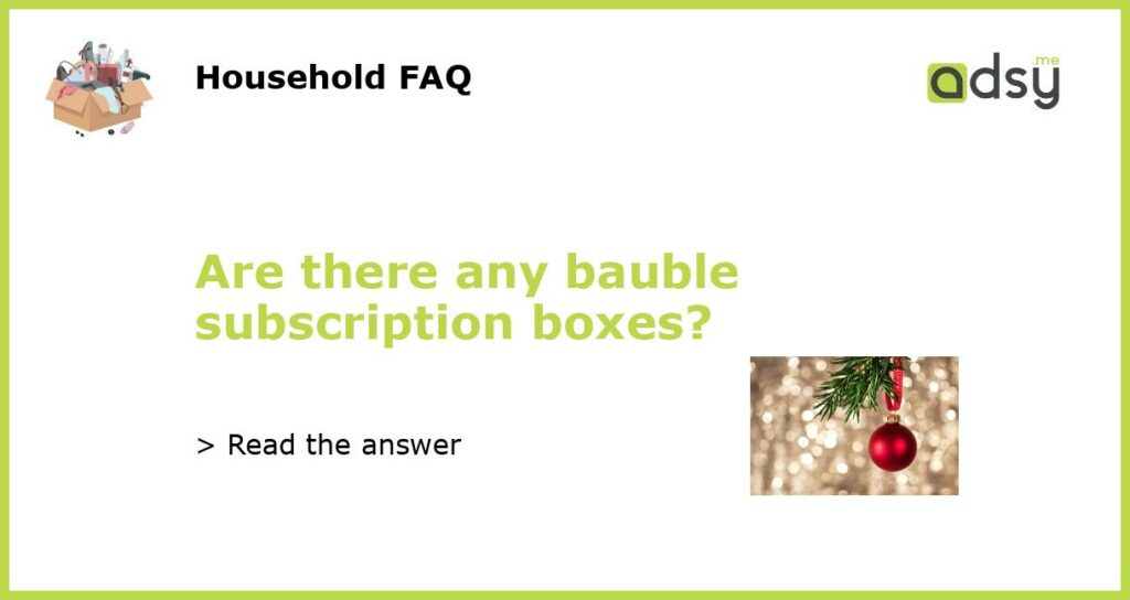 Are there any bauble subscription boxes featured