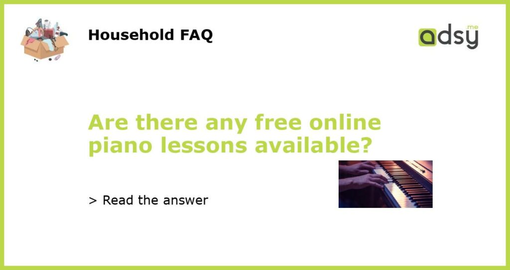 Are there any free online piano lessons available featured