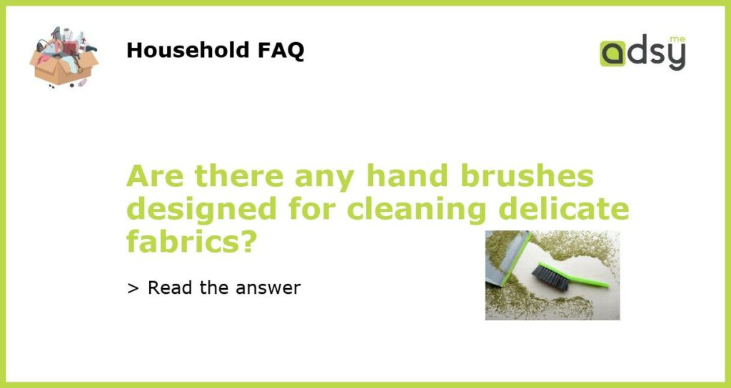 Are there any hand brushes designed for cleaning delicate fabrics featured