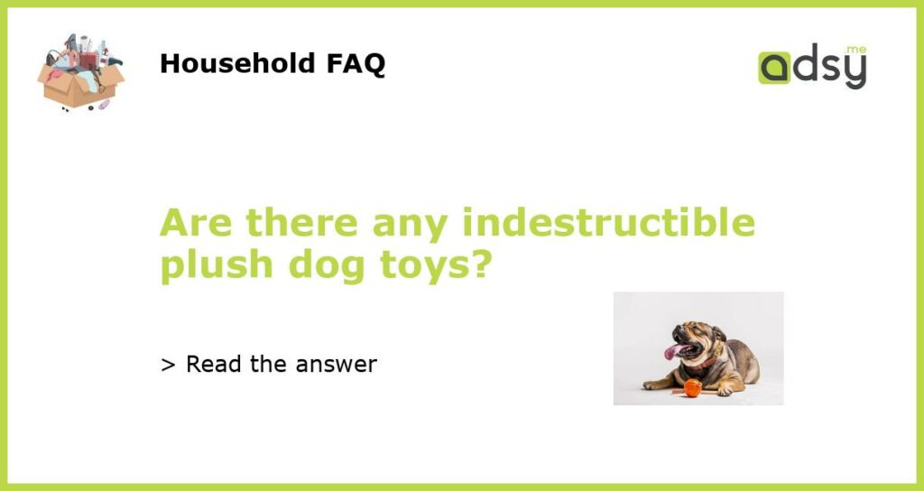 Are there any indestructible plush dog toys featured