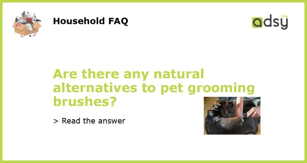 Are there any natural alternatives to pet grooming brushes?