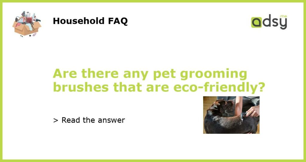 Are there any pet grooming brushes that are eco friendly featured
