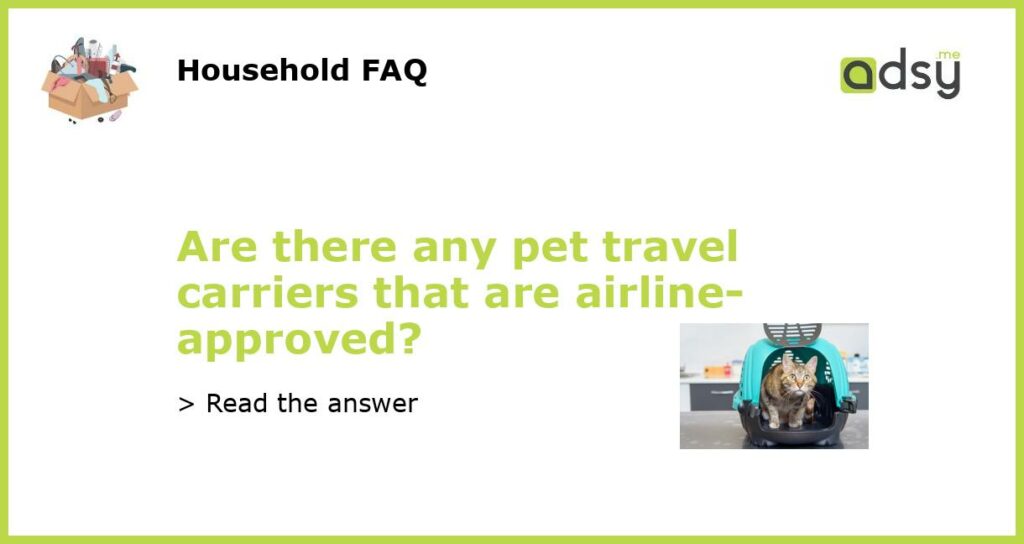 Are there any pet travel carriers that are airline approved featured