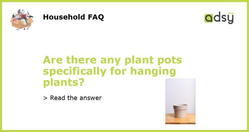 Are there any plant pots specifically for hanging plants featured