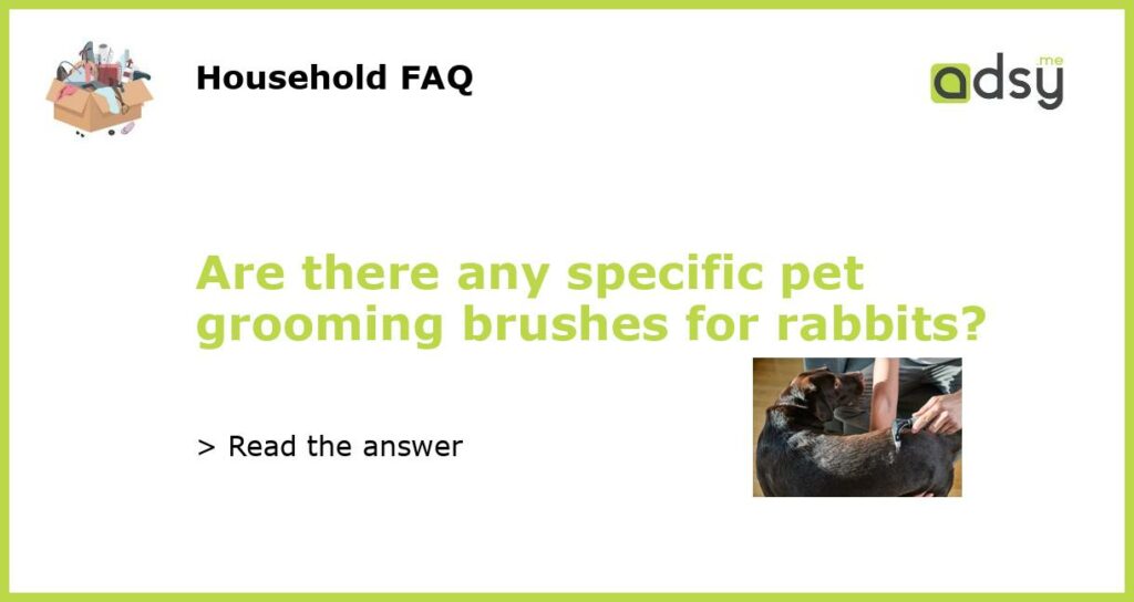 Are there any specific pet grooming brushes for rabbits featured