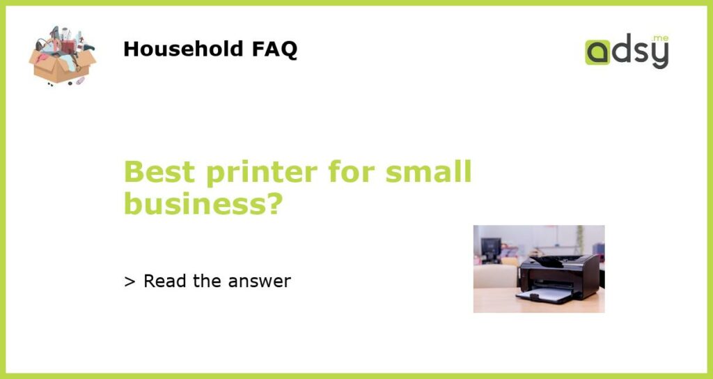 Best printer for small business featured