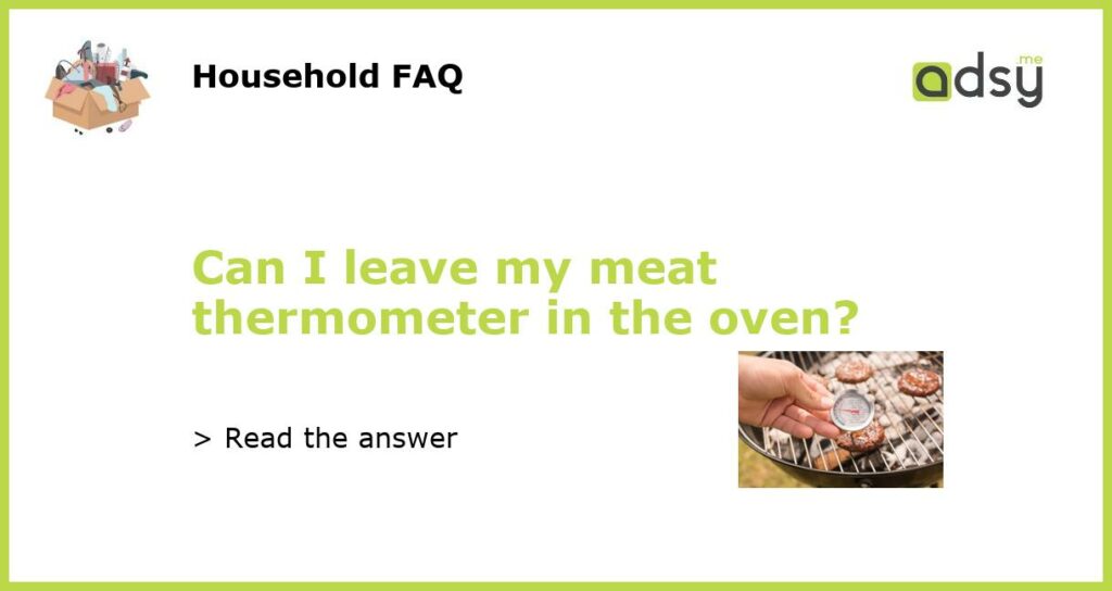 Can I leave my meat thermometer in the oven featured