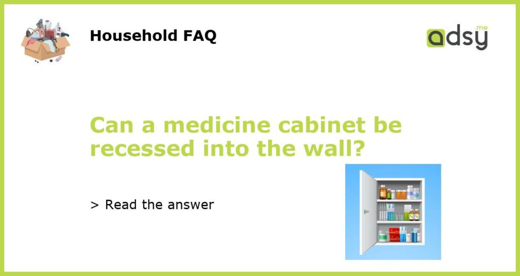 Can a medicine cabinet be recessed into the wall featured