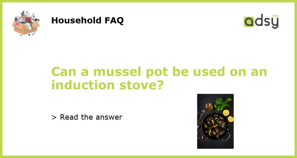 Can a mussel pot be used on an induction stove featured
