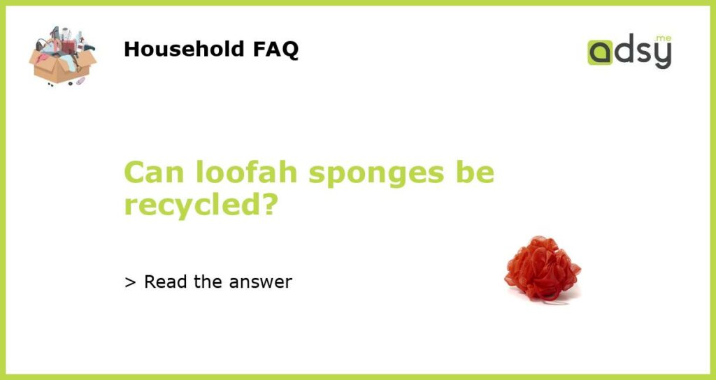 Can loofah sponges be recycled featured