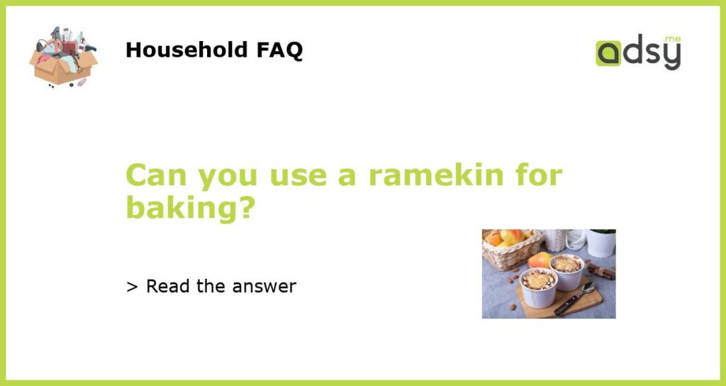 Can you use a ramekin for baking featured