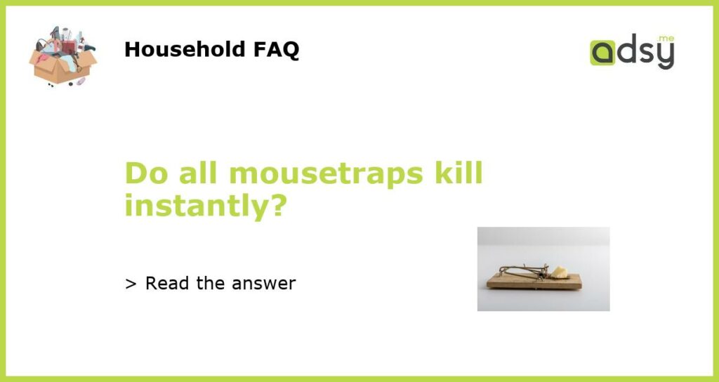 Do all mousetraps kill instantly featured