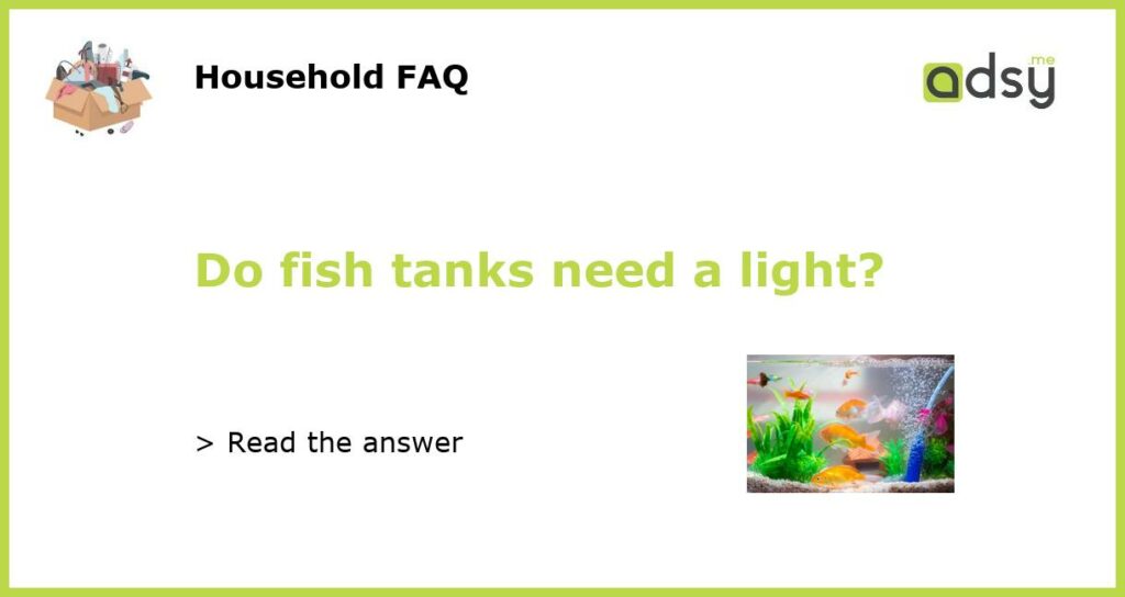 Do fish tanks need a light featured