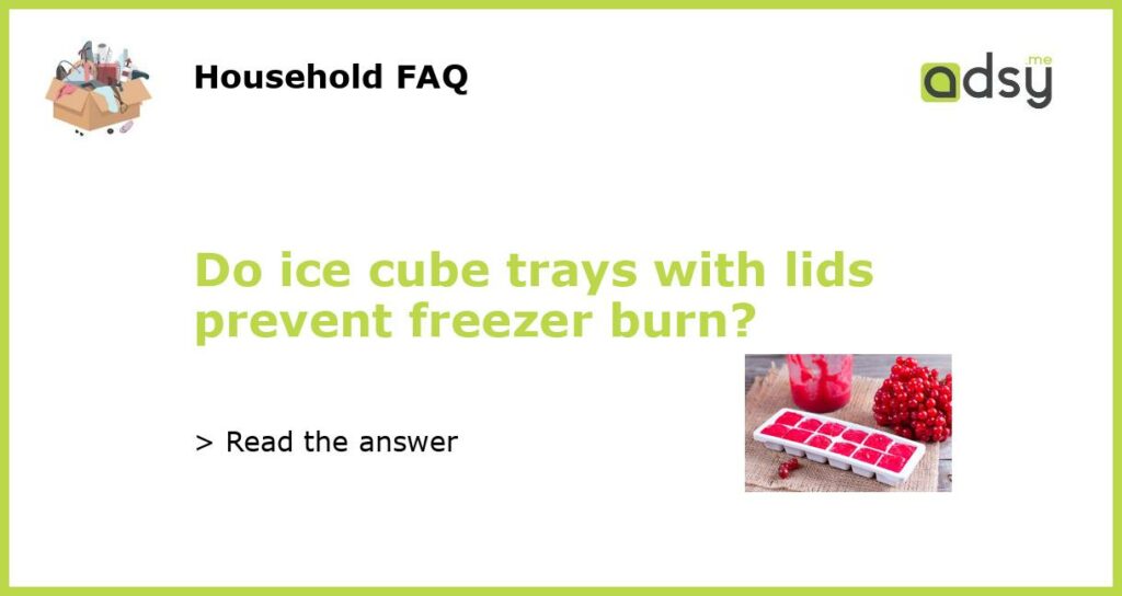 Do ice cube trays with lids prevent freezer burn featured