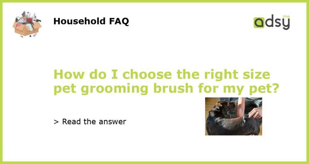How do I choose the right size pet grooming brush for my pet featured