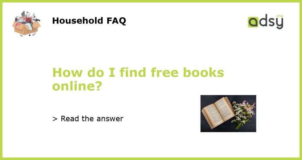 How do I find free books online featured