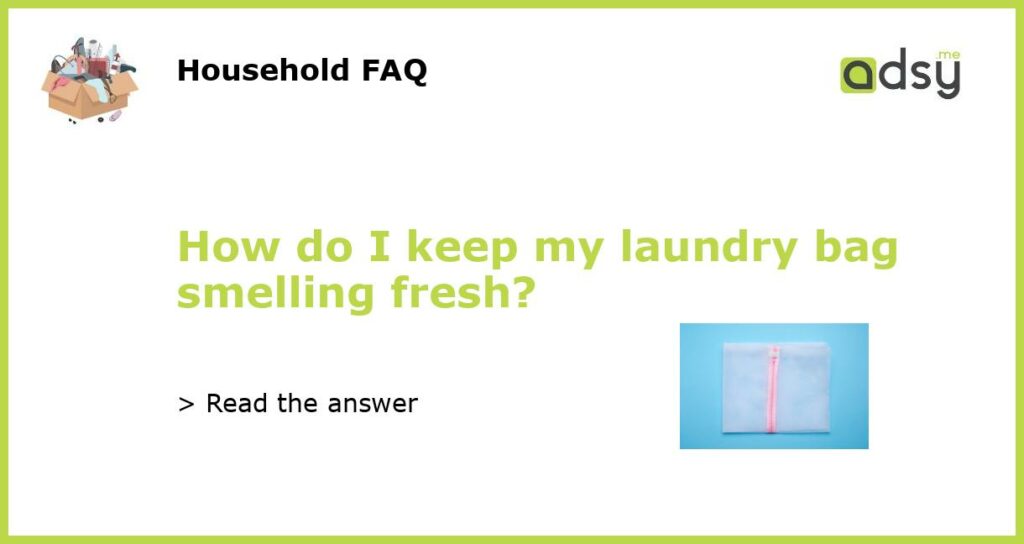 How do I keep my laundry bag smelling fresh featured