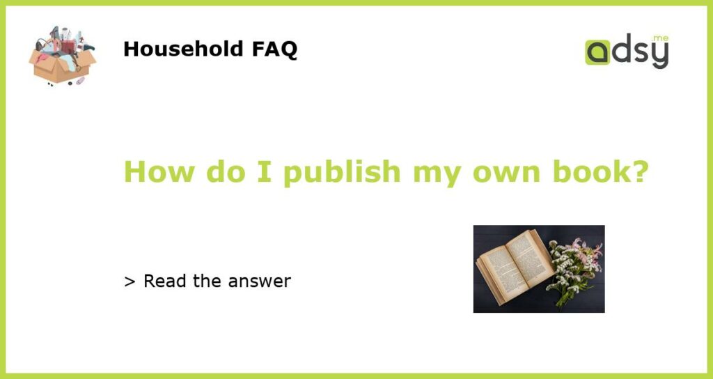 How do I publish my own book featured