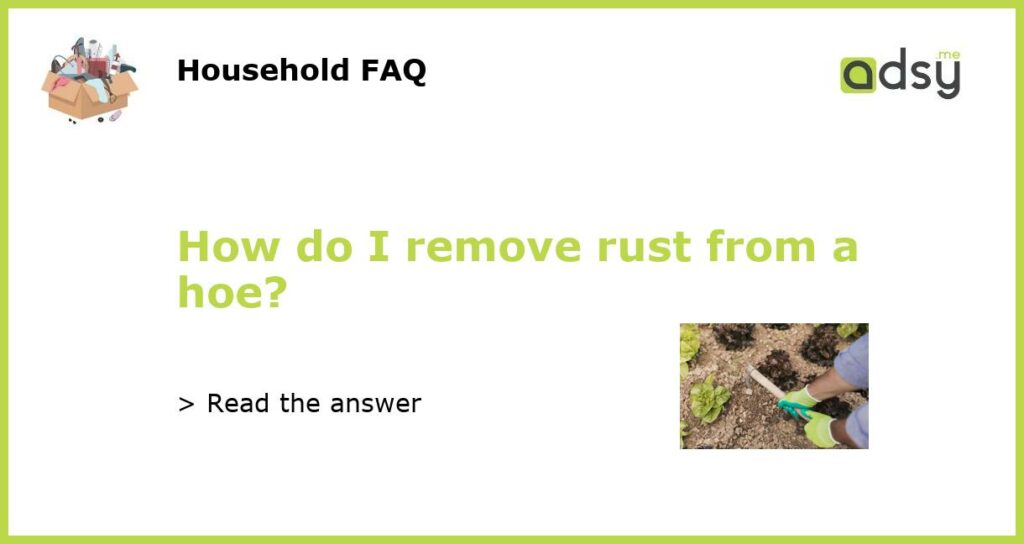 How do I remove rust from a hoe?