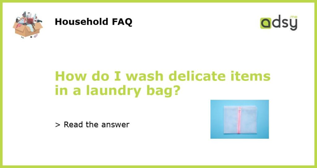 How do I wash delicate items in a laundry bag featured