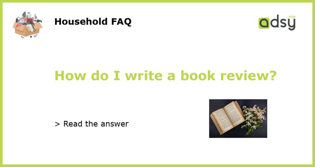 How do I write a book review featured