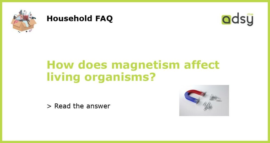 How does magnetism affect living organisms featured