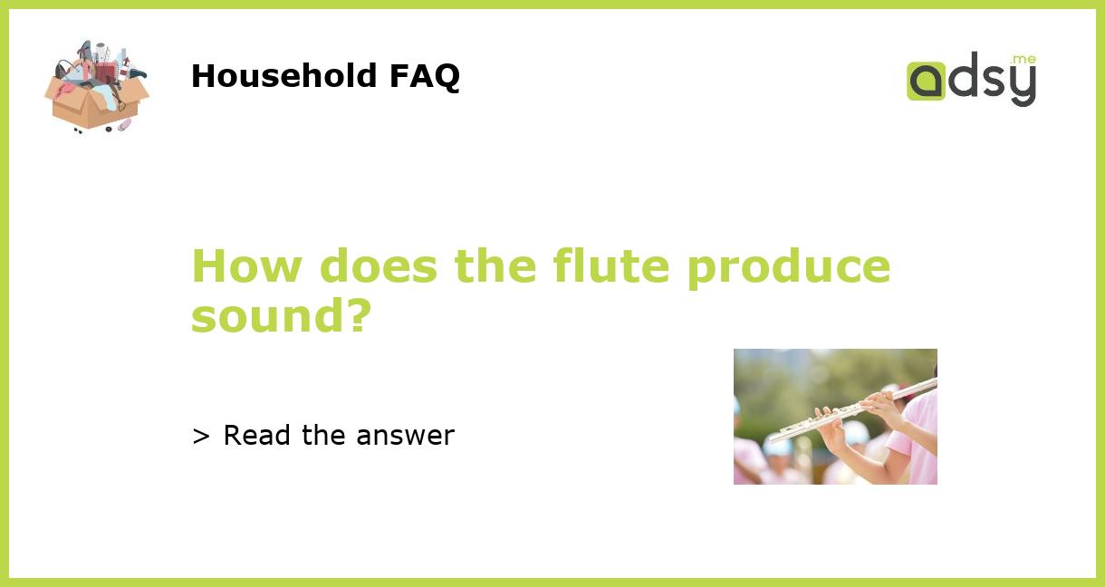 How does the flute produce sound?