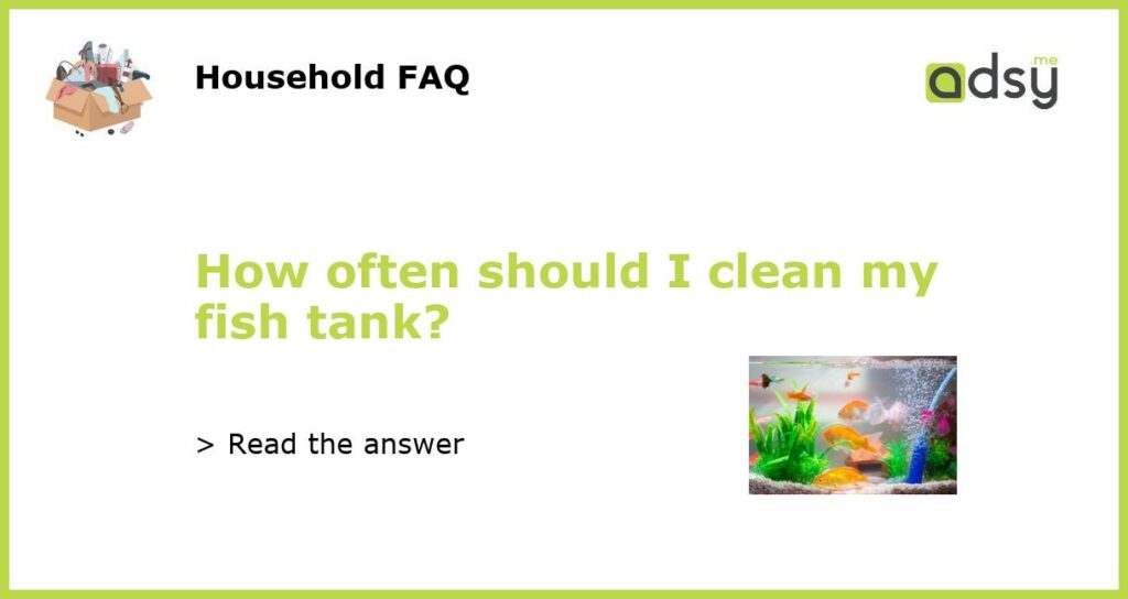How often should I clean my fish tank featured