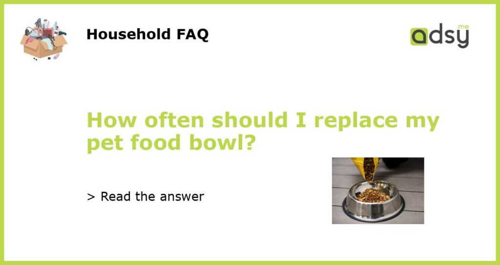 How often should I replace my pet food bowl featured