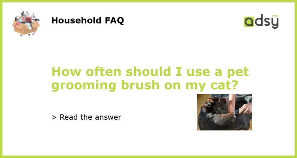 How often should I use a pet grooming brush on my cat featured